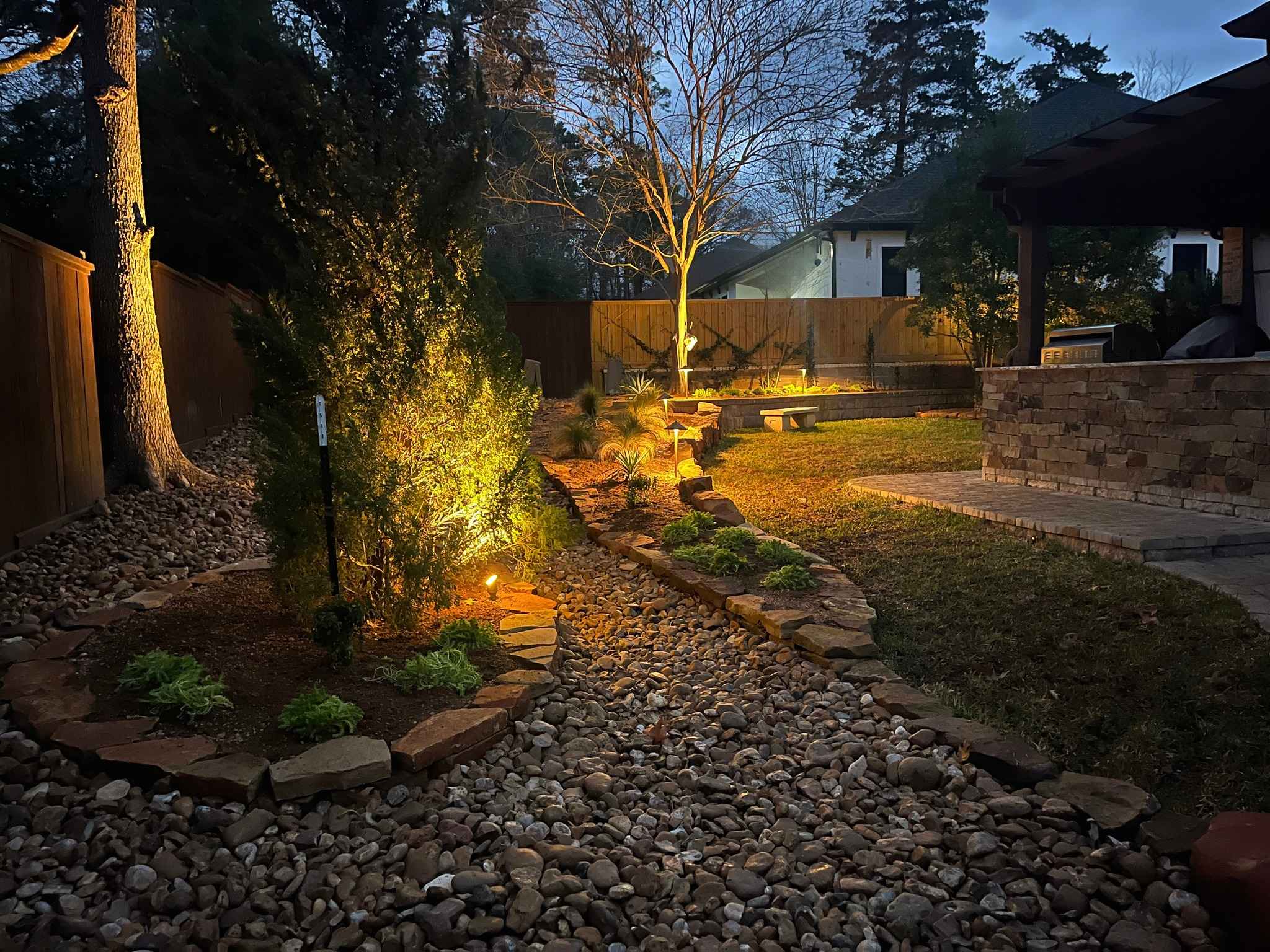 Paver patio and outdoor living project by Theiss Landscape Works